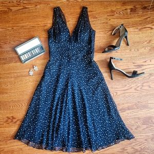 WHBM - Silk Deep V Dress